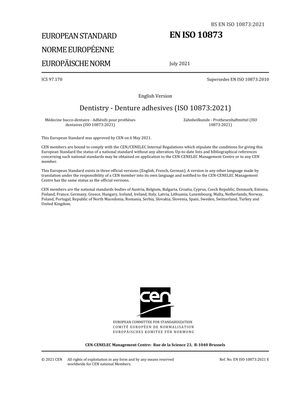 BS EN ISO 10873:2021 Dentistry. Denture adhesives.pdf_第3页