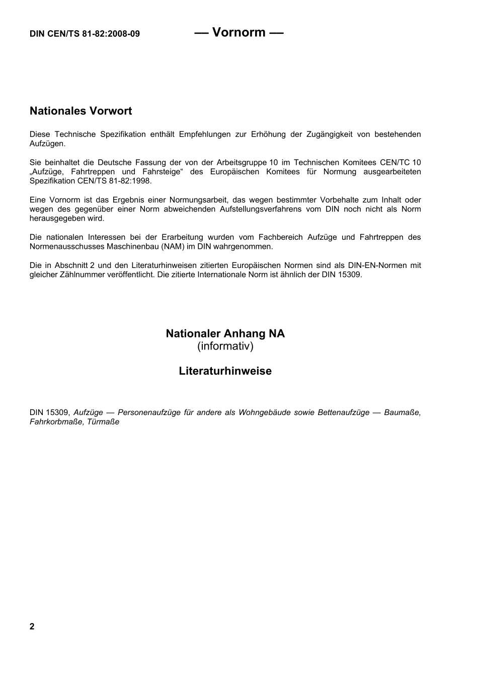 DIN CEN／TS 81-82：2008-09（EN）.pdf_第2页