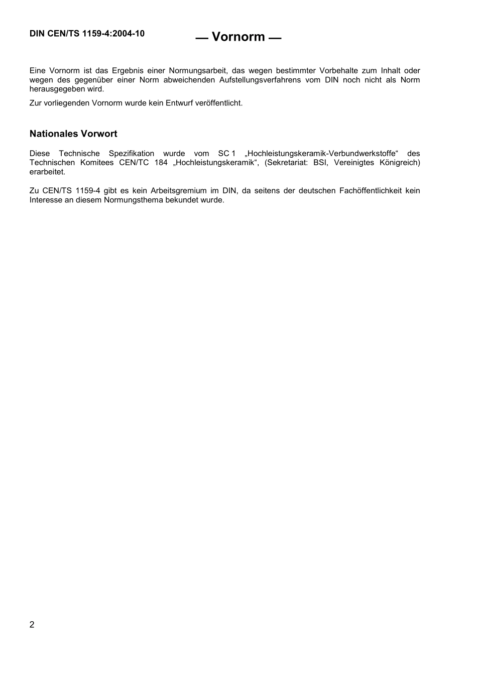 DIN CEN／TS 1159-4：2004-10（EN）.pdf_第2页