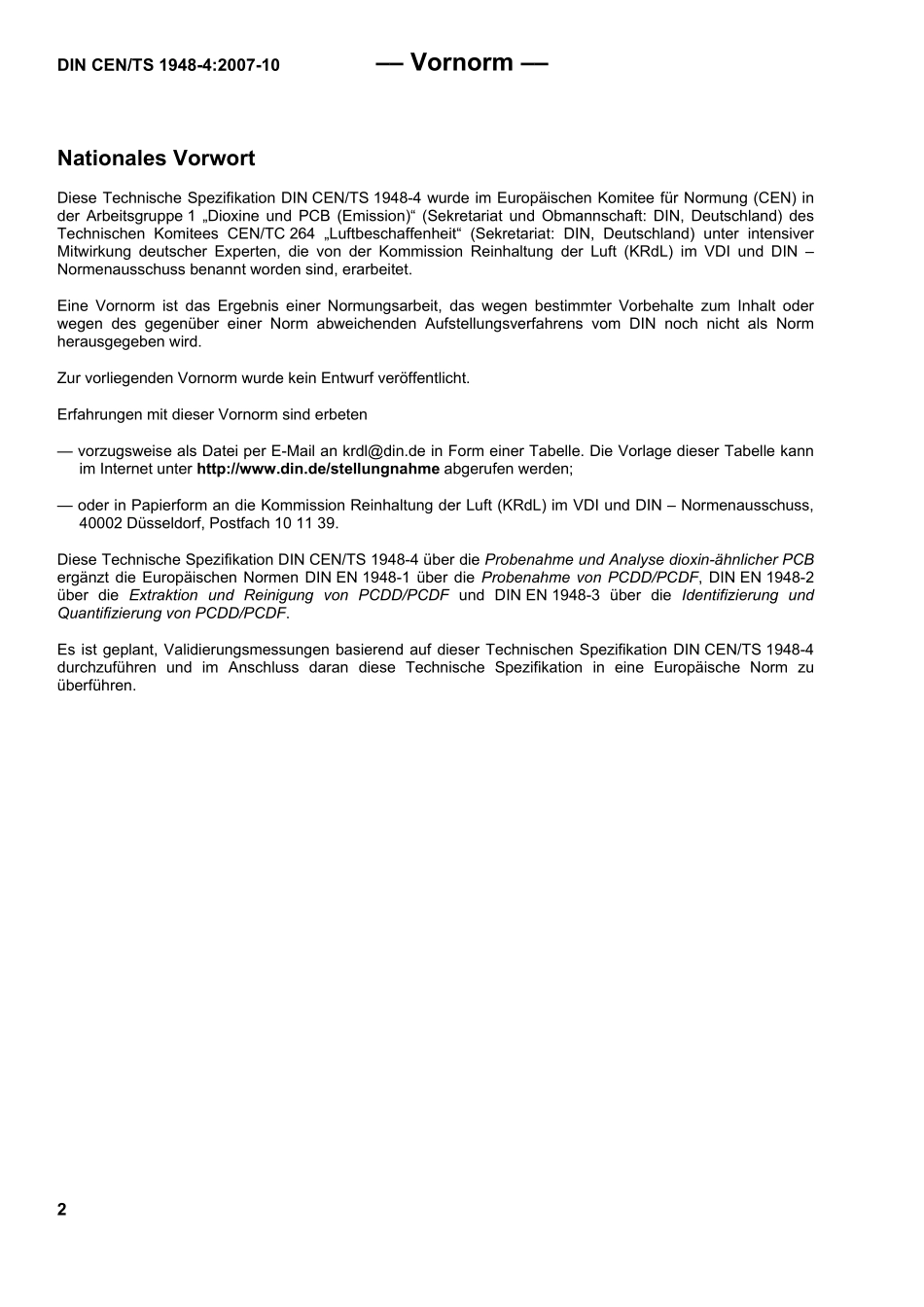 DIN CEN／TS 1948-4：2007-10（EN）.pdf_第2页