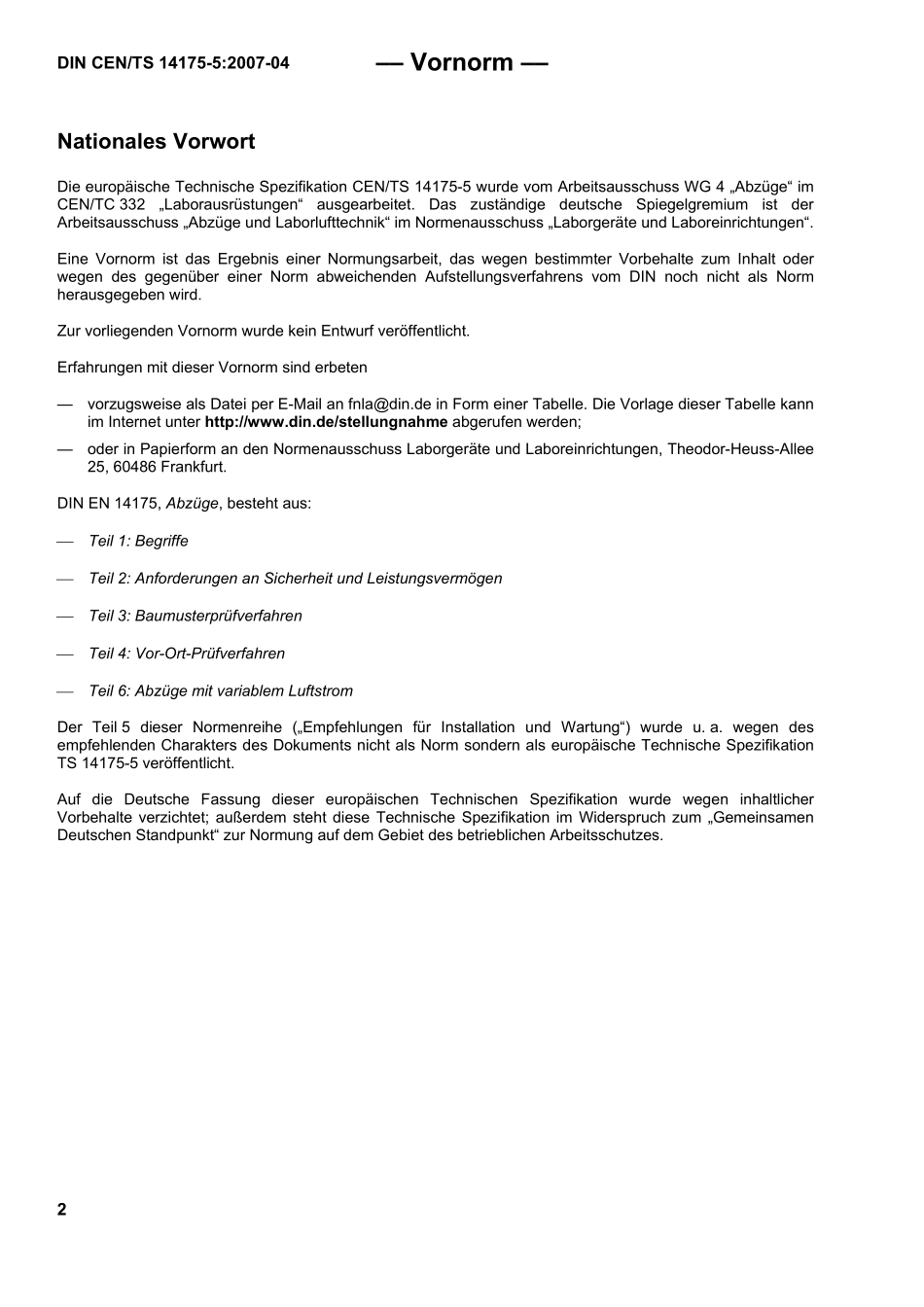 DIN CEN／TS 14175-5：2007-04（EN）.pdf_第2页