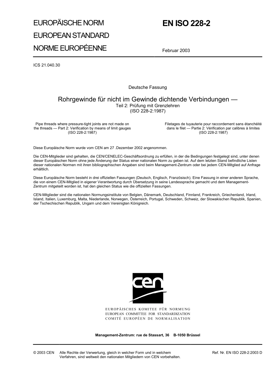 DIN EN ISO 228-2：2003-05（EN）.pdf_第3页