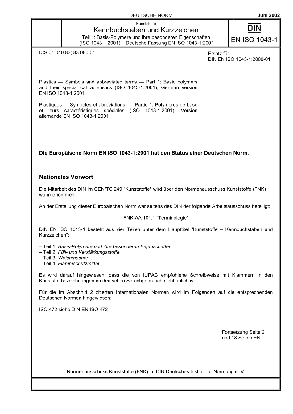 DIN EN ISO 1043-1：2002-06（EN）.pdf_第1页