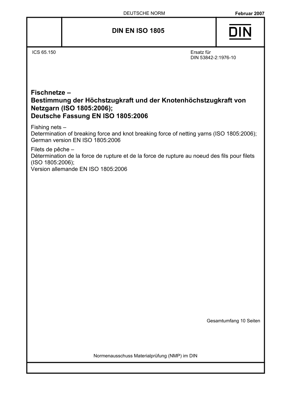 DIN EN ISO 1805：2007-02（EN）.pdf_第1页