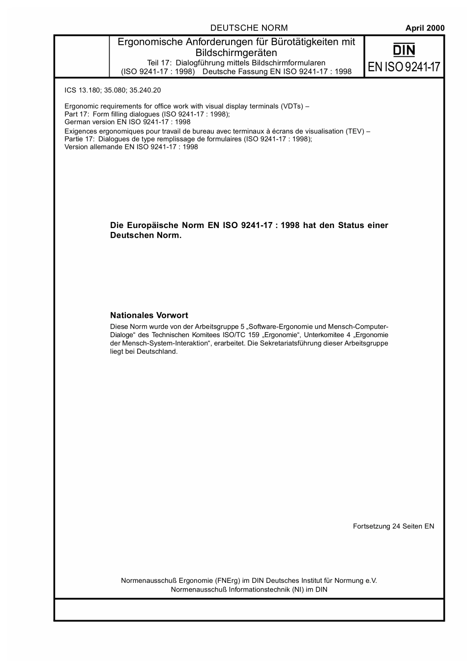 DIN EN ISO 9241-17：2000-04（EN）.pdf_第1页
