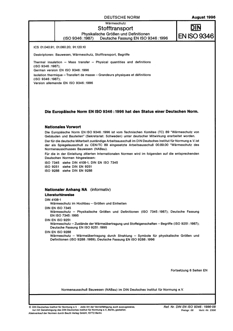 DIN EN ISO 9346：1996-08（EN）.pdf_第1页