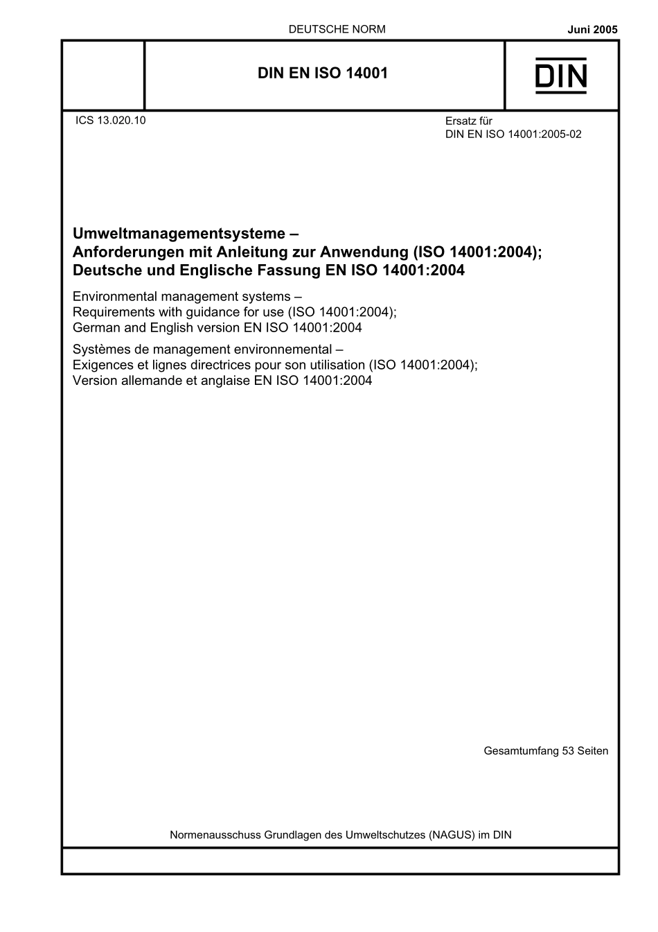 DIN EN ISO 14001：2005-06（EN）.pdf_第1页