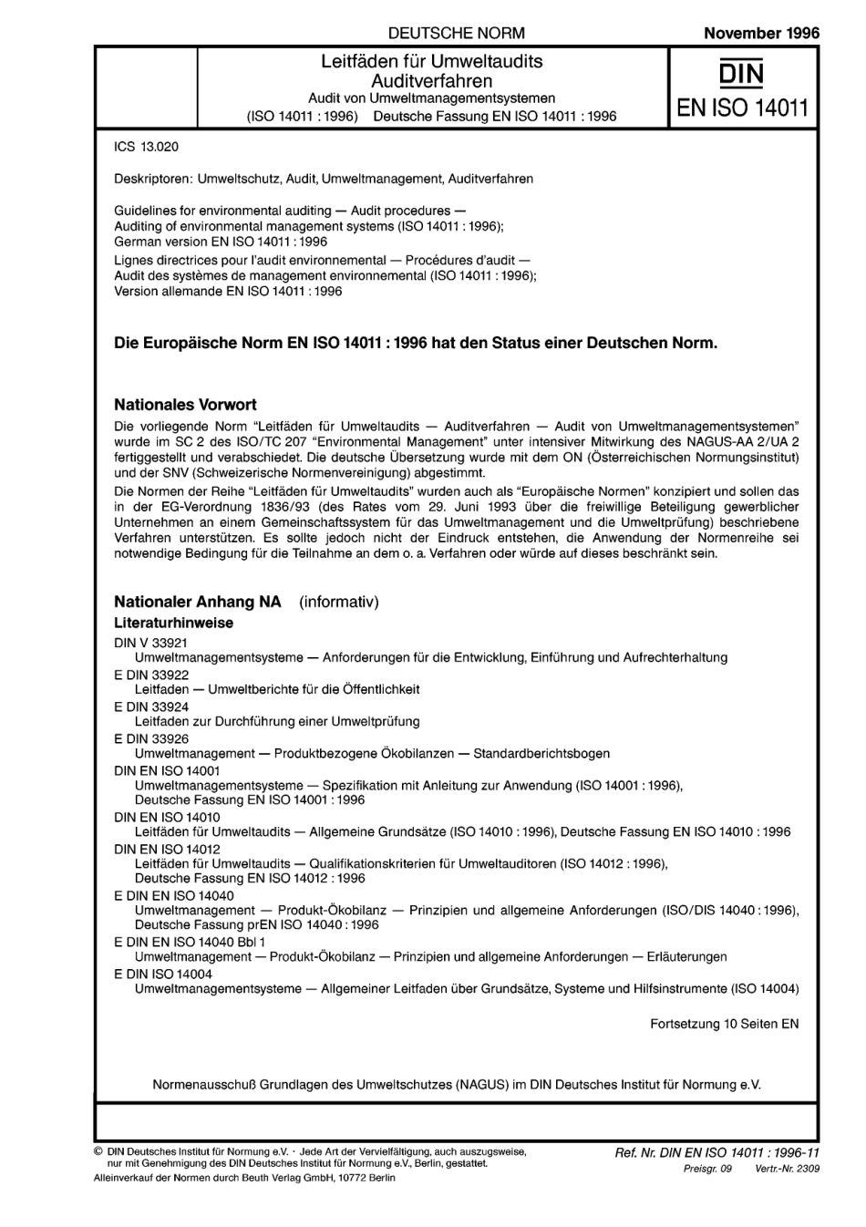 DIN EN ISO 14011：1996-11（EN）.pdf_第1页