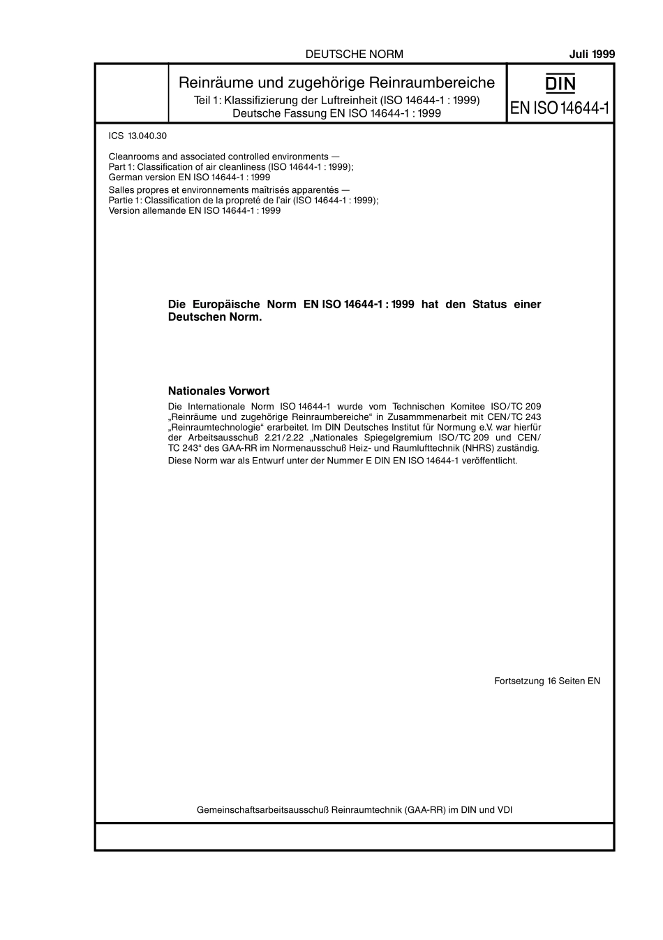DIN EN ISO 14644-1:1999-07(EN).pdf_第1页