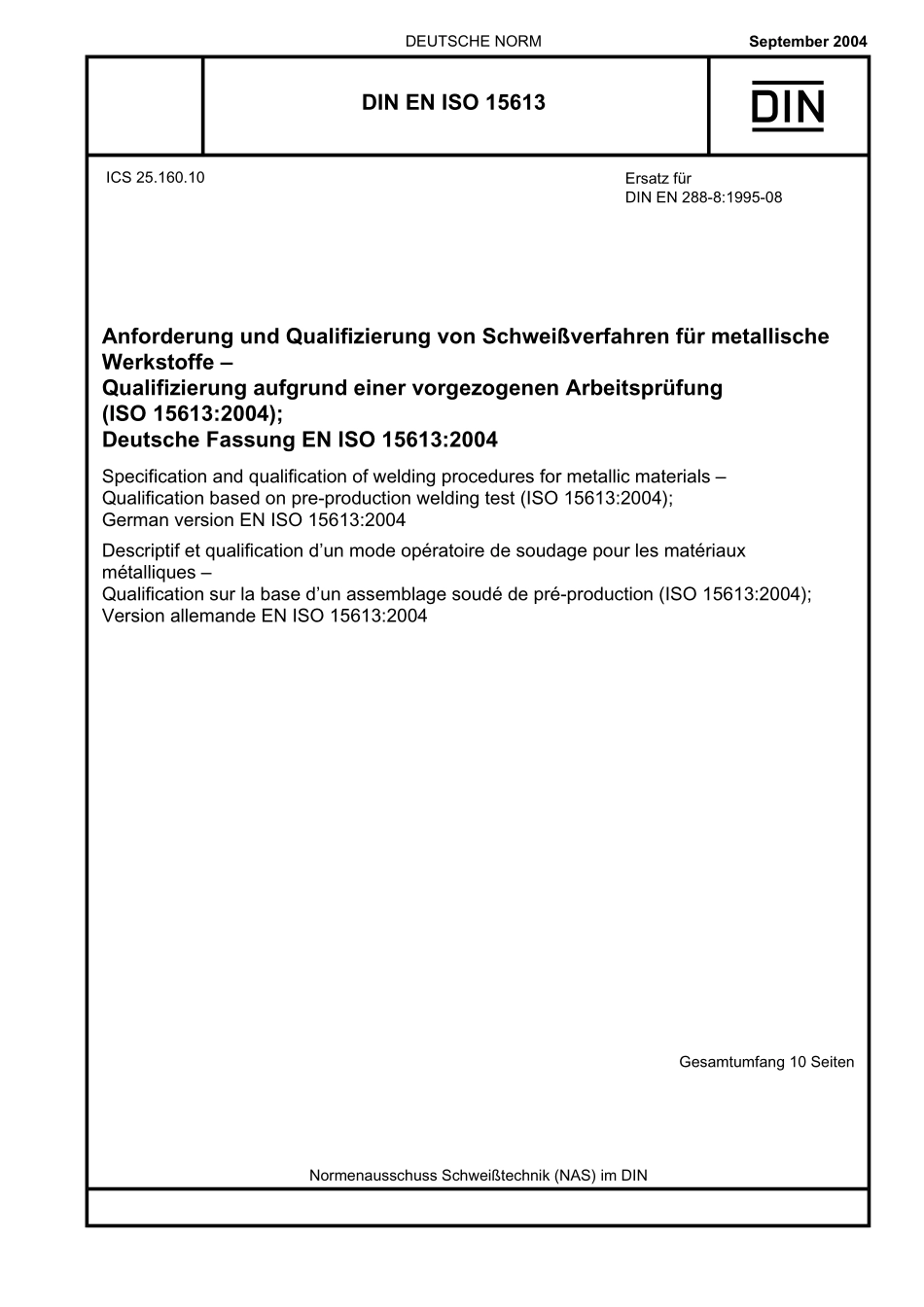 DIN EN ISO 15613：2004-09（EN）.pdf_第1页