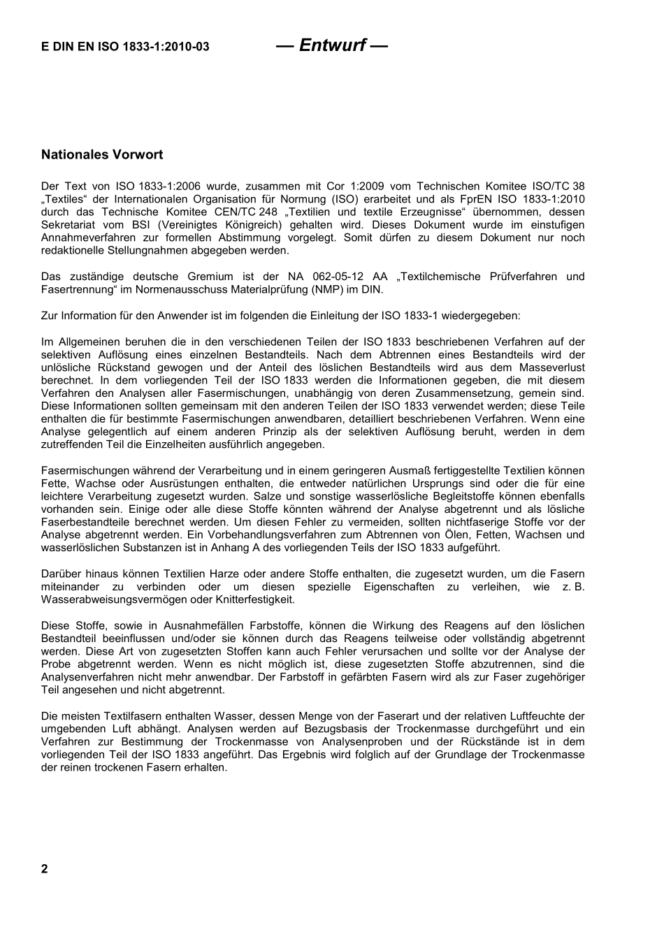 E DIN EN ISO 1833-1：2010-03（EN）.pdf_第2页