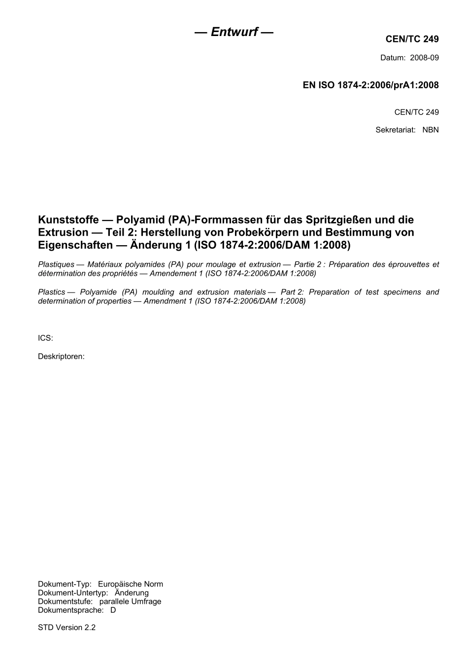 E DIN EN ISO 1874-2／A1：2008-09（EN）.pdf_第3页