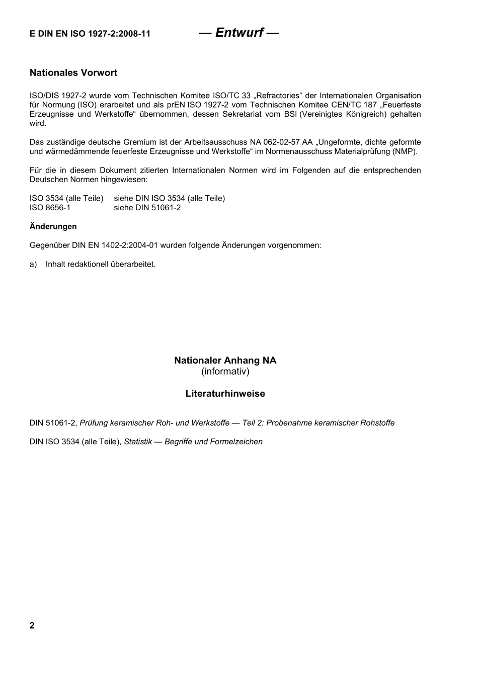 E DIN EN ISO 1927-2：2008-11（EN）.pdf_第2页