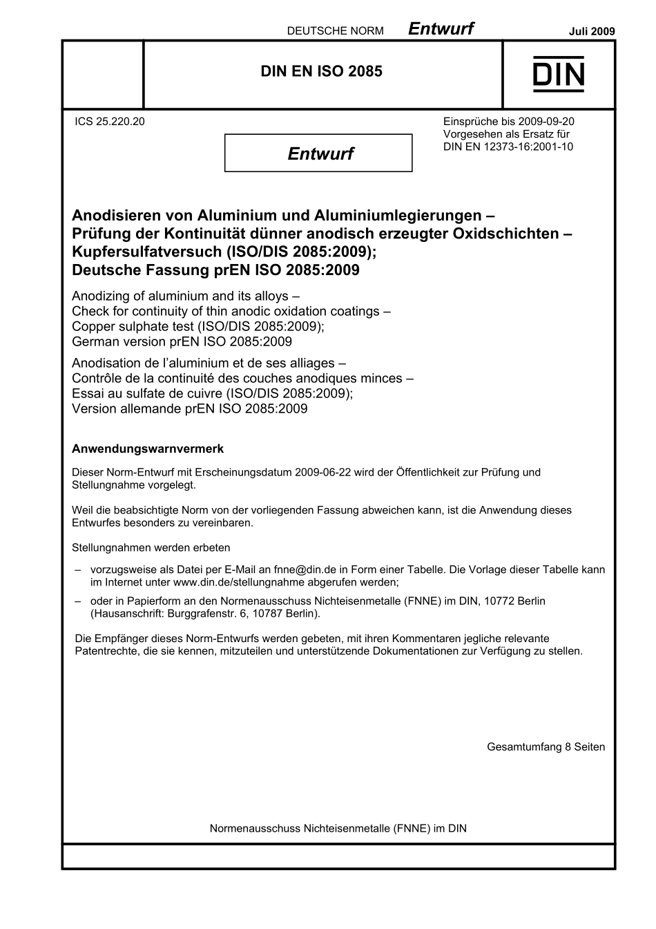 E DIN EN ISO 2085：2009-07（EN）.pdf_第1页