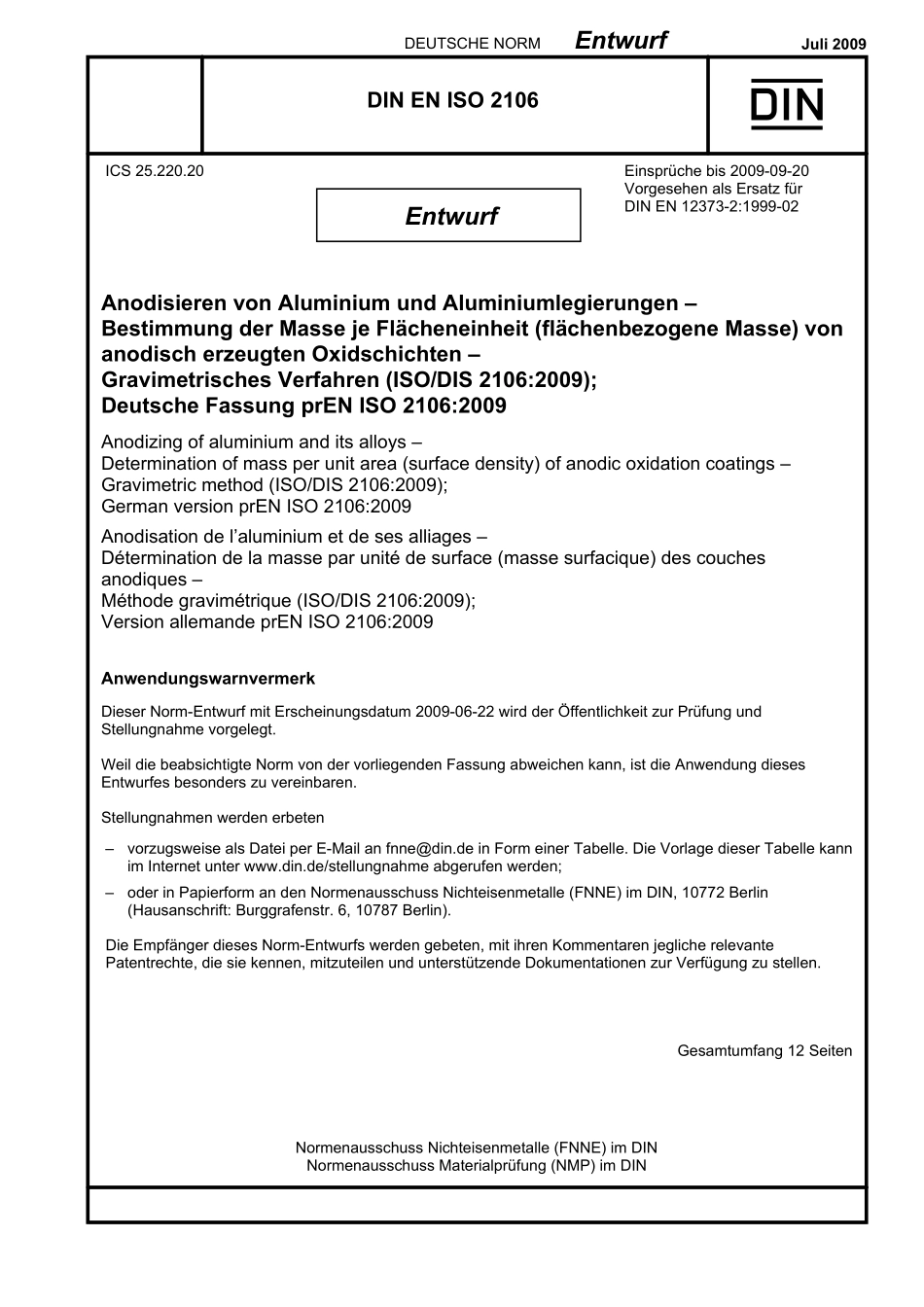 E DIN EN ISO 2106：2009-07（EN）.pdf_第1页