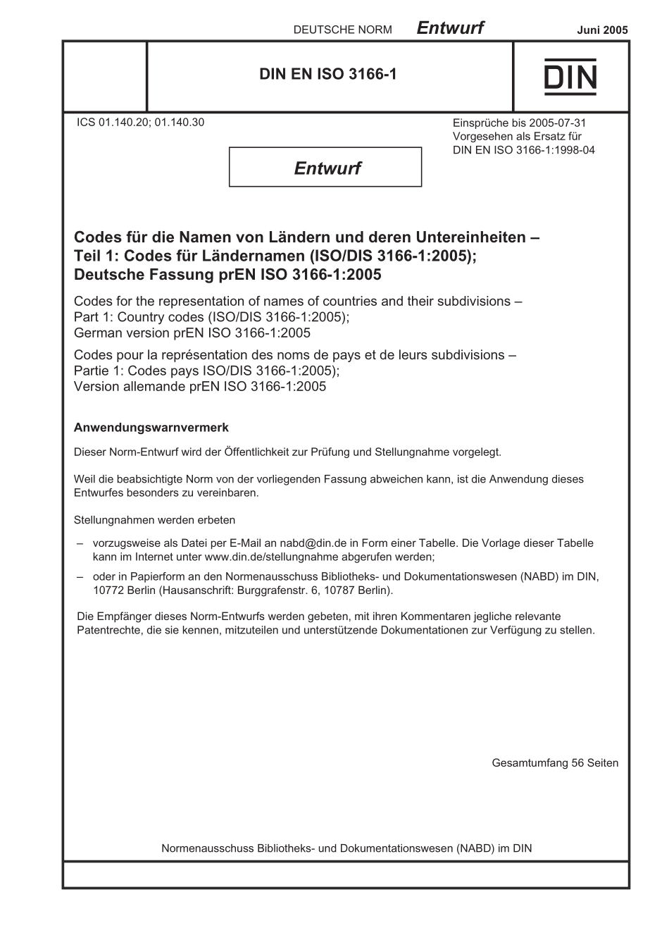 E DIN EN ISO 3166-1：2005-06（EN）.pdf_第1页