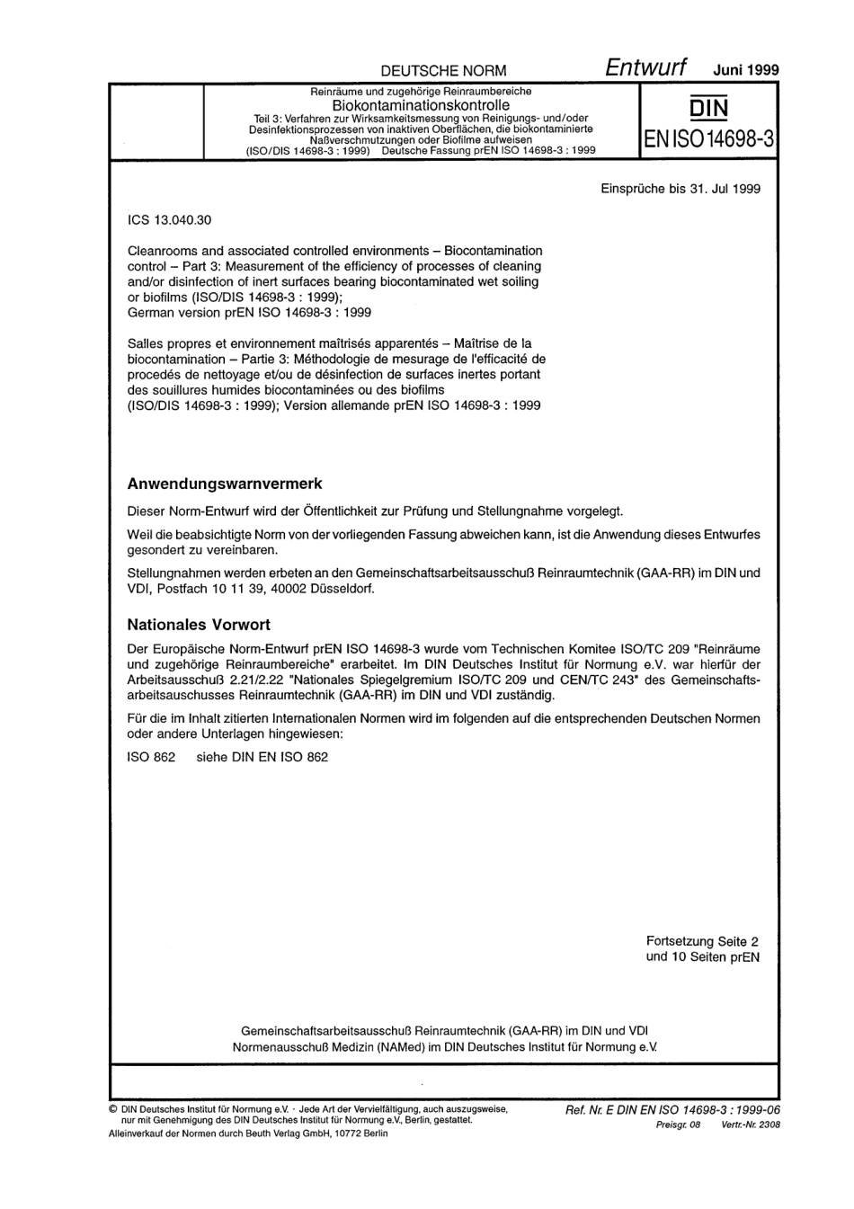 E DIN EN ISO 14698-3：1999-06（EN）.pdf_第1页