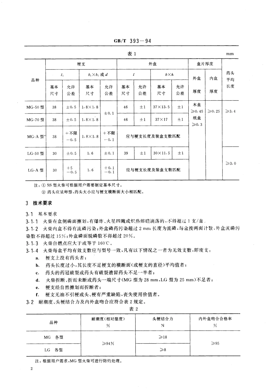 GB／T 393-1994 日用安全火柴.pdf_第3页