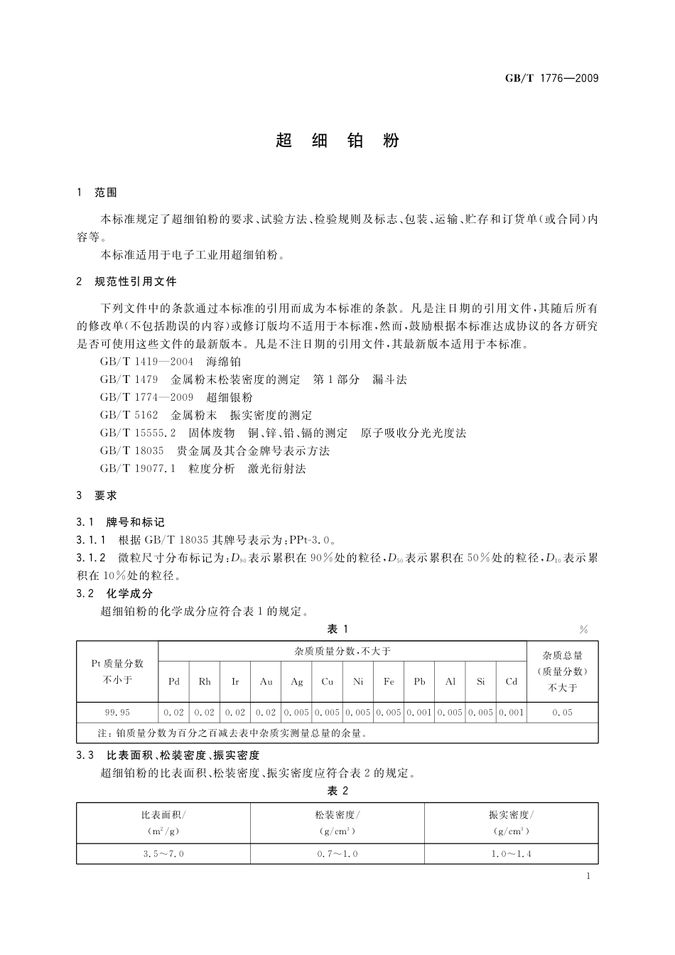 GB／T 1776-2009 超细铂粉.pdf_第3页