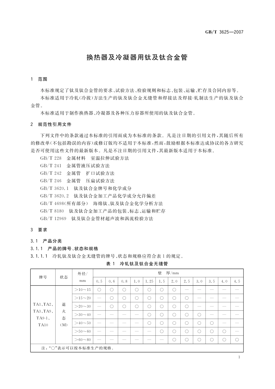 GB／T 3625-2007 换热器及冷凝器用钛及钛合金管.pdf_第3页
