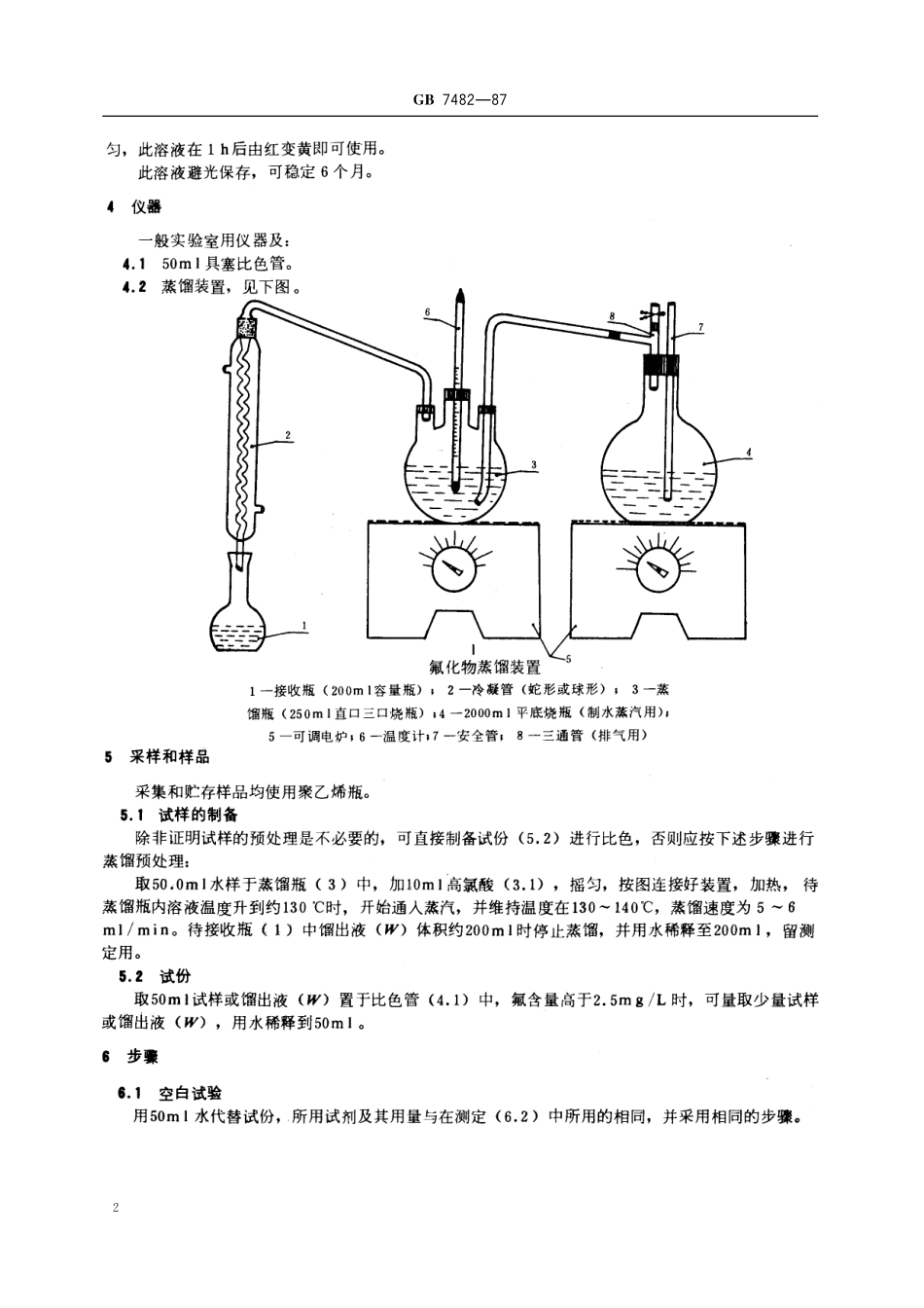 GB／T 7482-1987 水质 氟化物的测定 茜素磺酸锆目视比色法.pdf_第3页