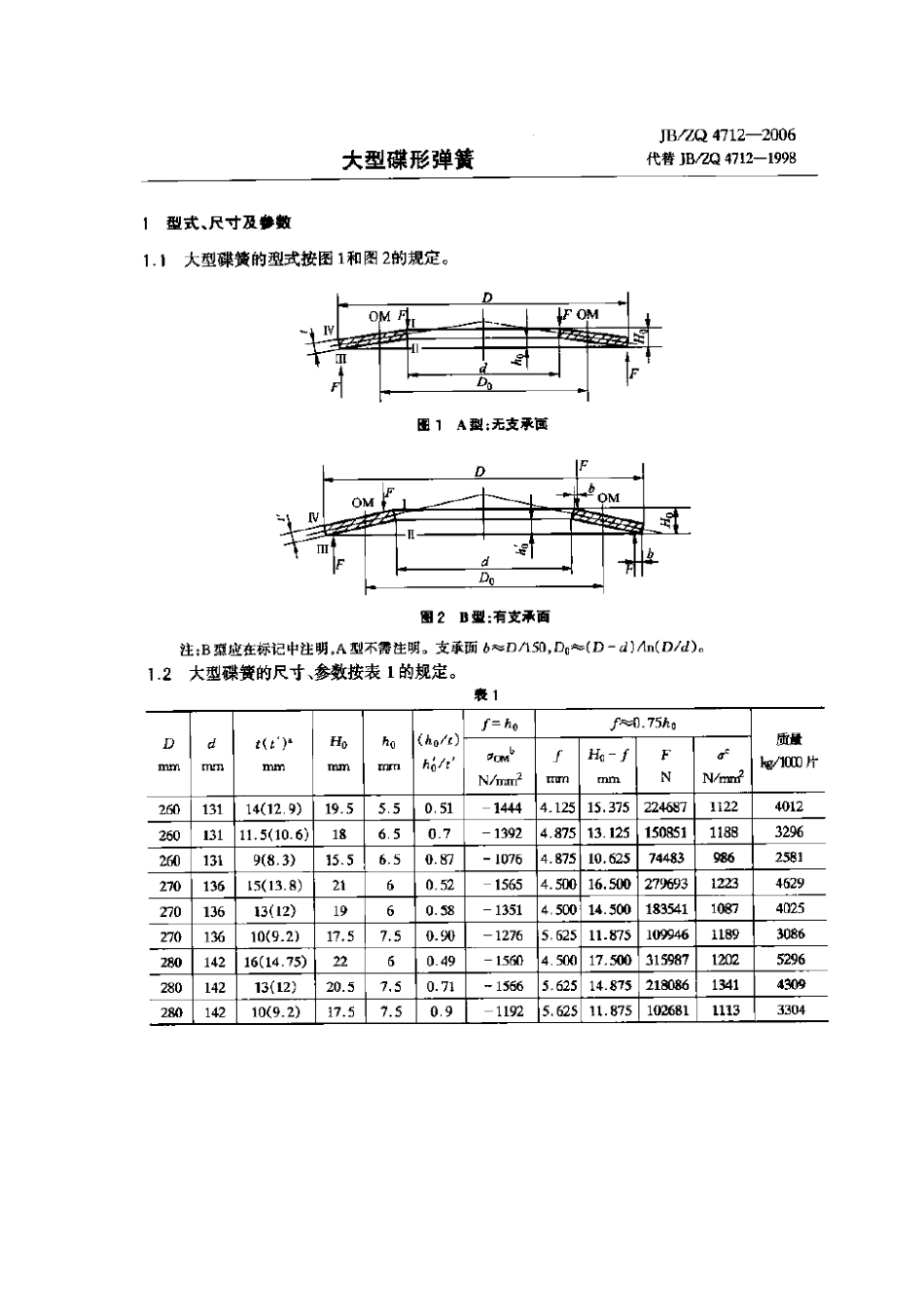 JB／ZQ 4712-2006 大型碟形弹簧.pdf_第1页