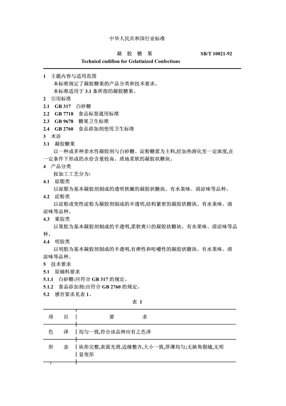 SB／T 10021-1992 凝胶糖果.pdf_第1页