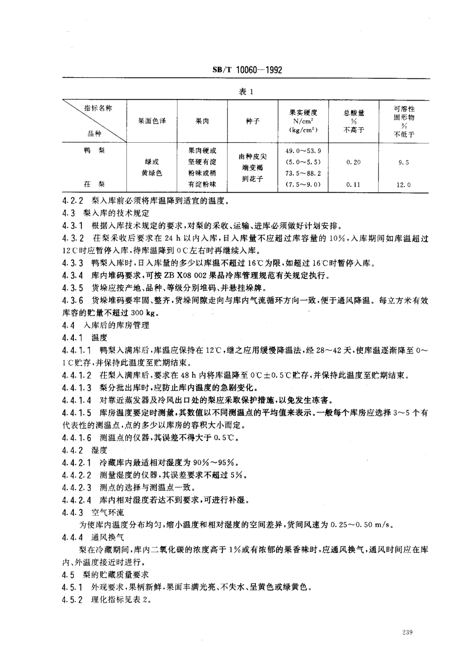 SB／T 10060-1992 梨冷藏技术.pdf_第2页