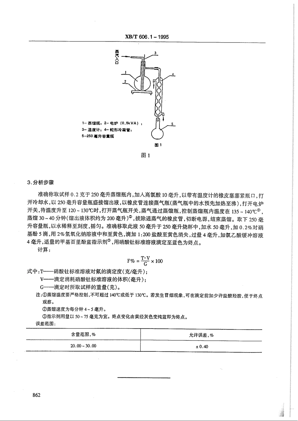 XB／T 606.1-1995 稀土产品化学分析方法 氟量的测定 硝酸钍容量法.pdf_第2页