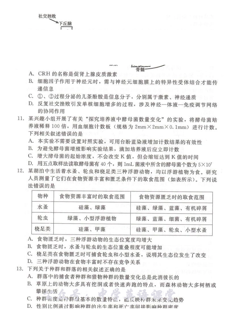 NT20名校联合体高三年级1月质检考试生物.pdf_第3页
