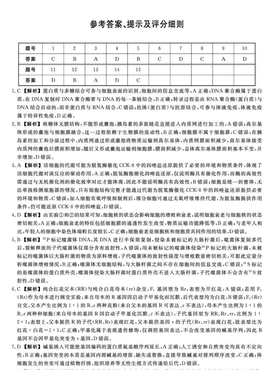 福建百校2026届高三上学期12月联合测评生物答案.pdf_第1页