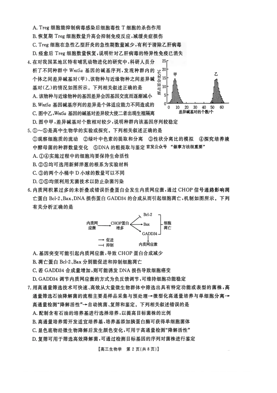 河南2025—2026年度上学期高三年级第四次联考生物.pdf_第2页