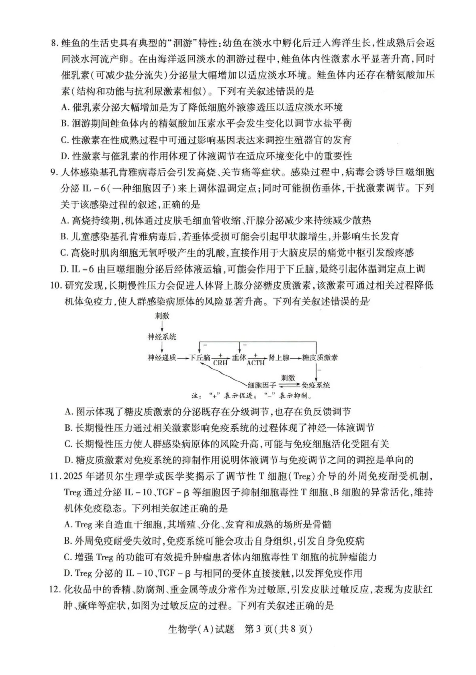 河南豫北名校2025-2026学年高二上学期阶段性测试(二)-生物试卷-A含答案.pdf_第3页