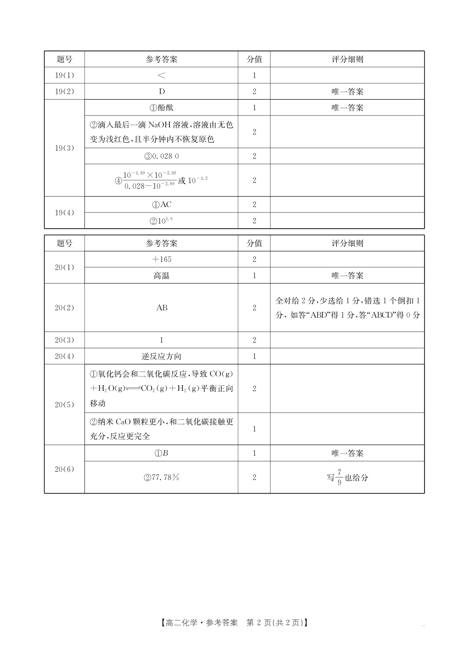 化学试卷(26-152B)答案广东金太阳2027届高二年级上学期12月联考（26-152B）（12.27-12.28）.pdf_第2页