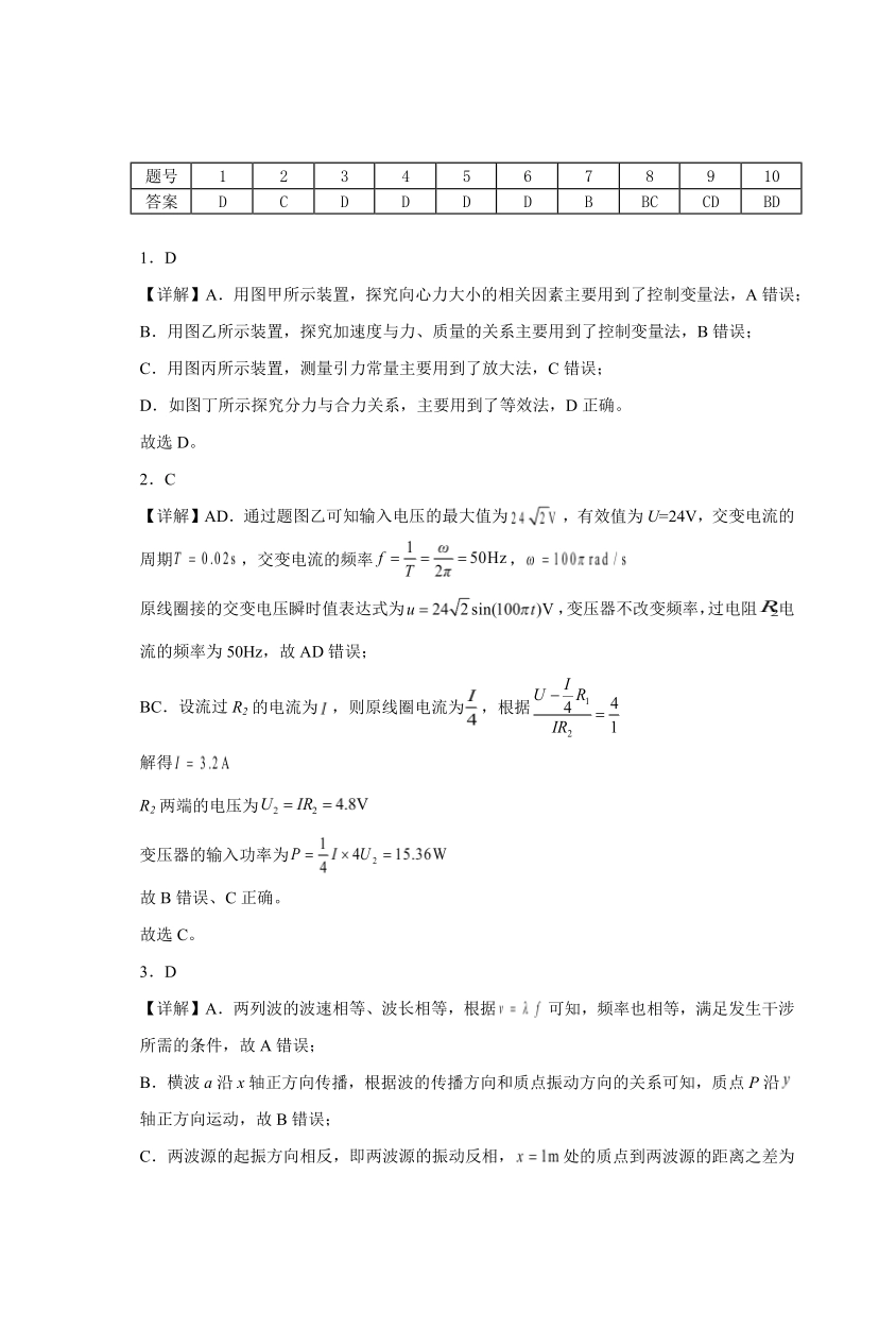 曲靖市第一中学2026届高三上学期教学质量检测四物理答案.pdf_第1页