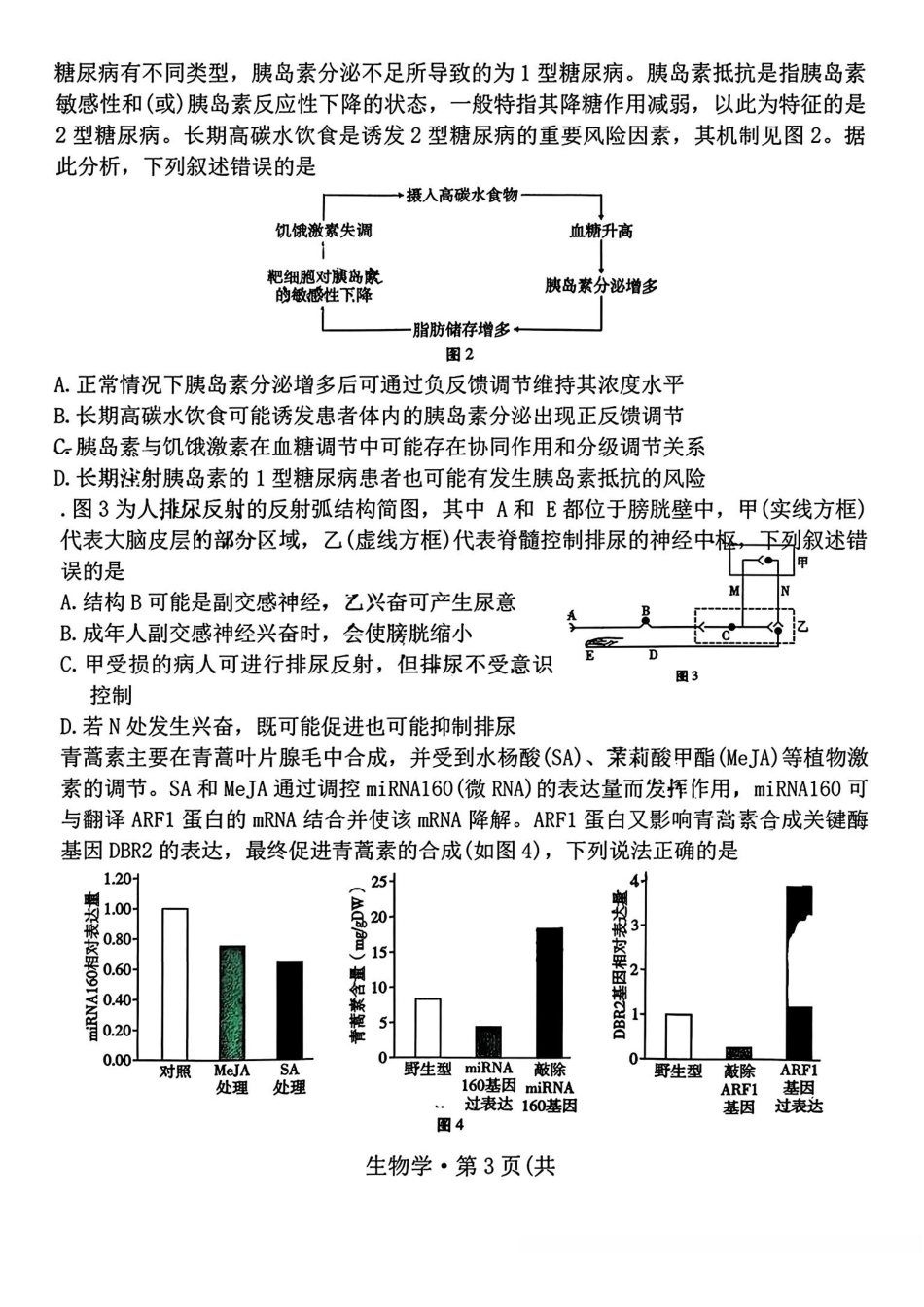 生物+答案云南云南师大附中2026届高考适应性月考卷（六）(12.29-12.30).pdf_第3页