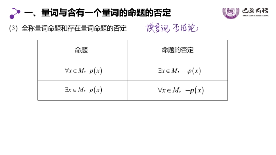 一轮：1.3全称量词与存在量词教师版.pdf_第3页
