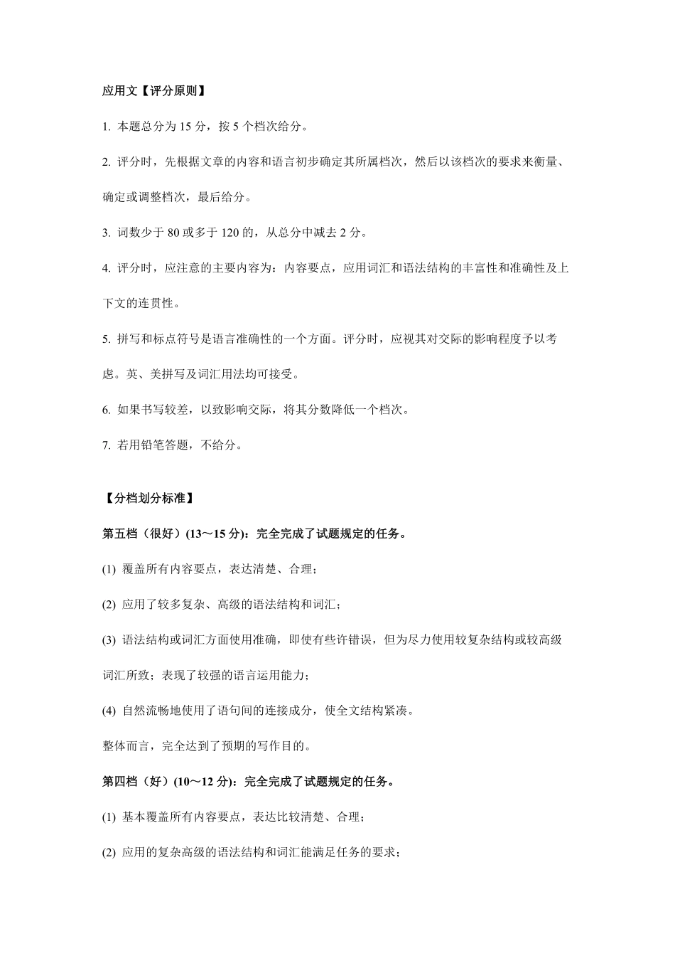 英语评分细则河北NT20名校联合体高三年级1月质检考试（1.6-1.7）.pdf_第1页