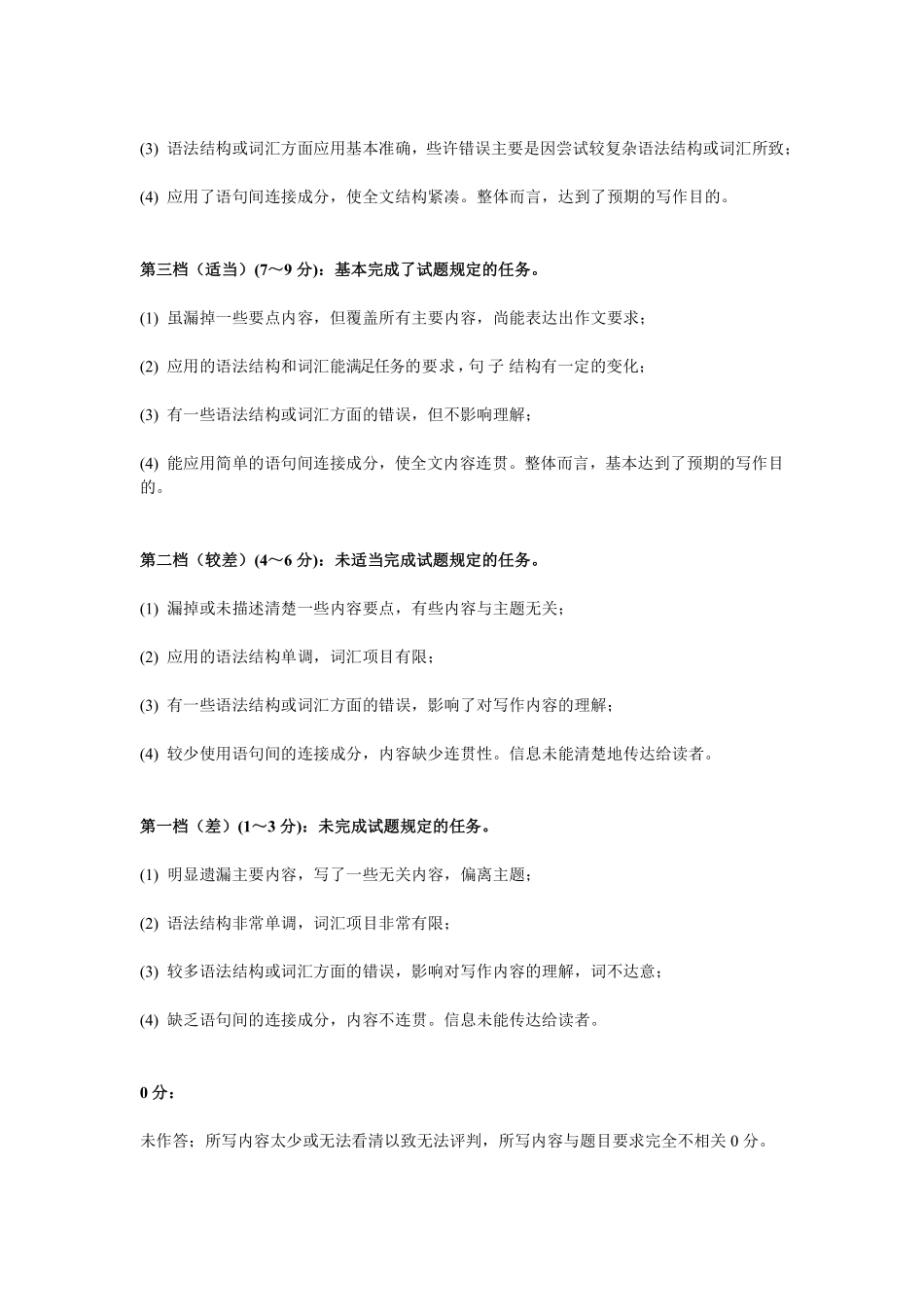 英语评分细则河北NT20名校联合体高三年级1月质检考试（1.6-1.7）.pdf_第2页