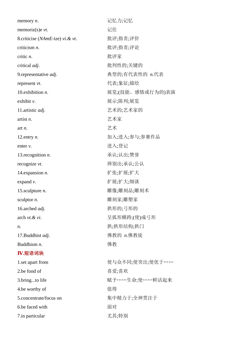 Unit 1 Art 一轮复习 导学案.docx_第3页