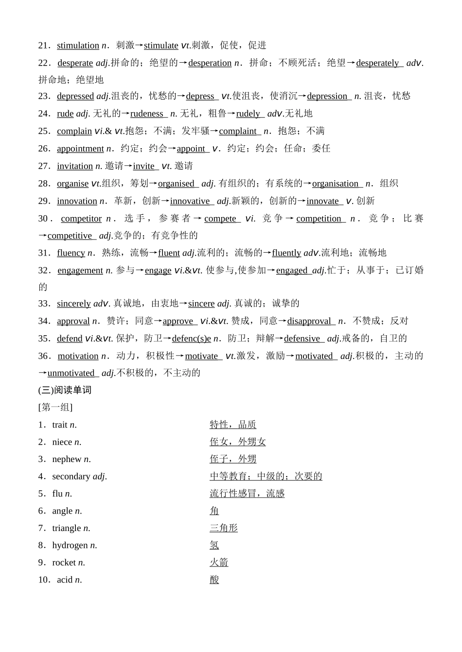 Unit 1 Relationships（核心单词+词形转换+词汇精讲+熟词新意+写作迁移）解析版.docx_第3页