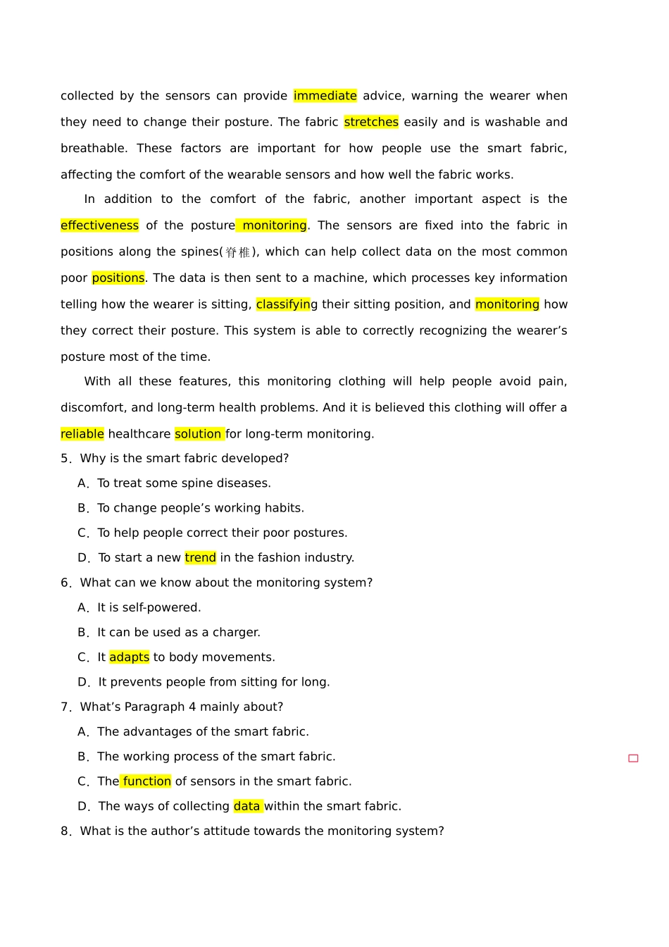 【疾病类、饮食类】阅读理解20篇-高考英语快速提⾼阅读能⼒之⾼频主题词块速记（原卷版）.docx_第3页