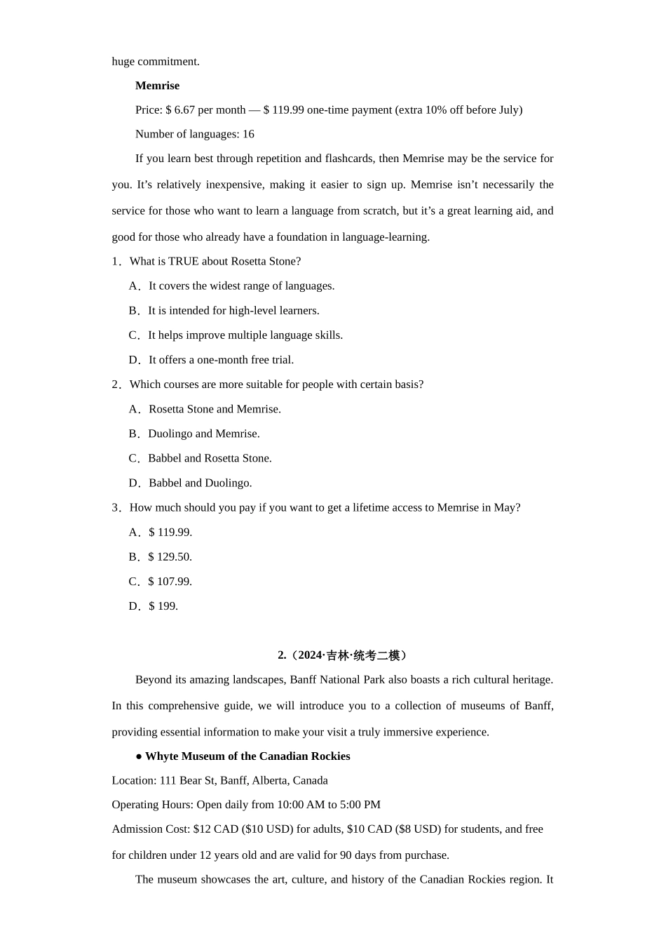 专题 01  阅读理解：应用文-（新高考七省适用）（原卷版）.docx_第2页