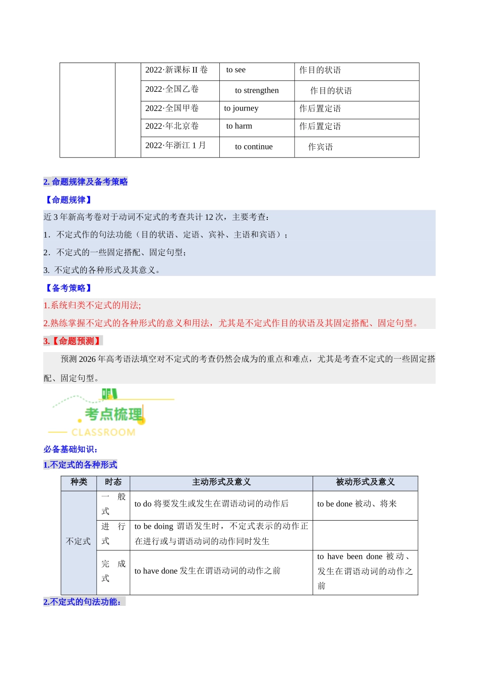 考点03 不定式（核心考点精讲精练）（全国通用）（教师版）.docx_第2页