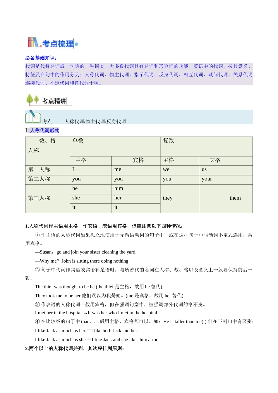 考点03 代词（核心考点精讲精练）-（新高考通用）（学生版）.docx_第2页