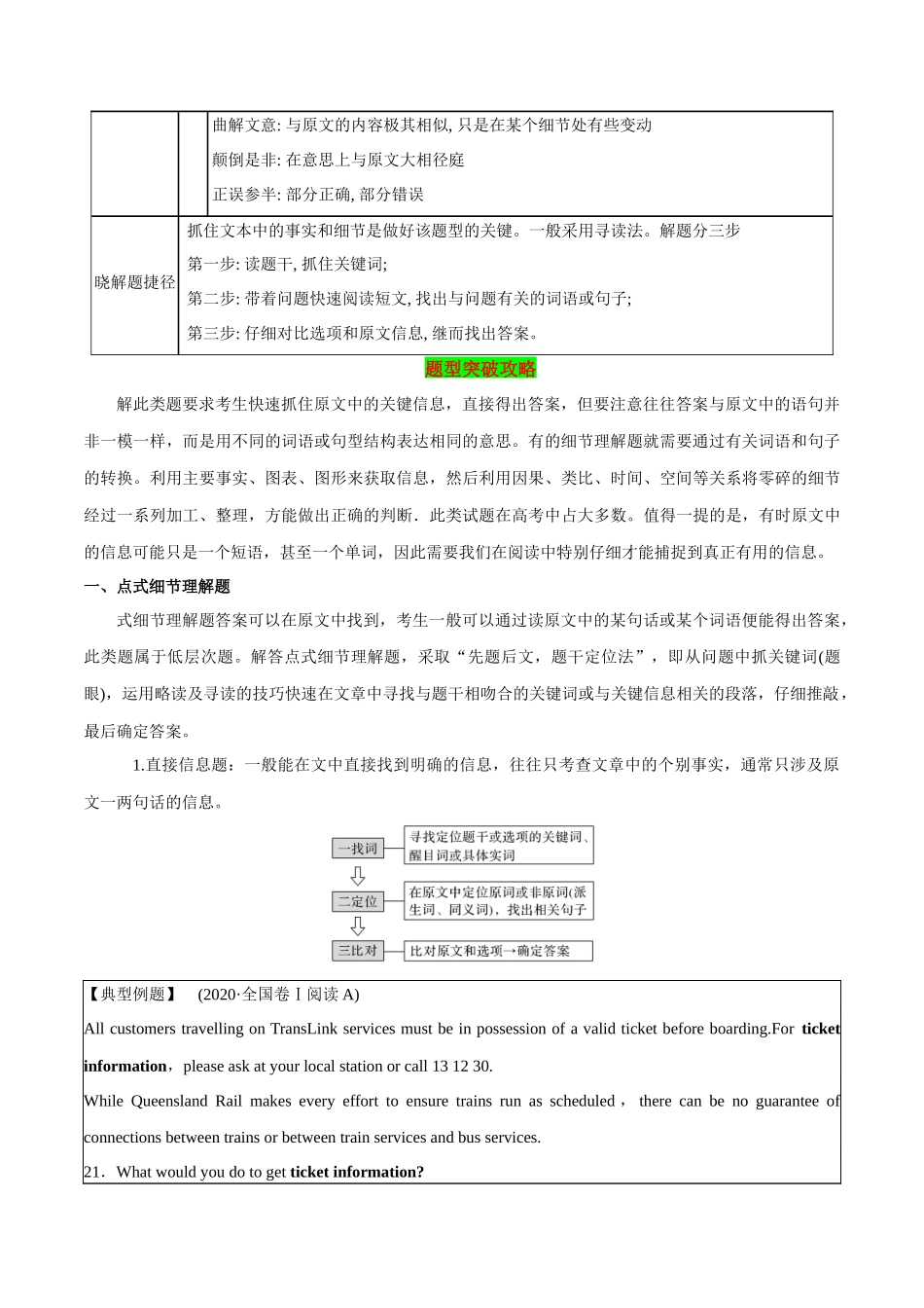 01 阅读理解细节理解题-2024年高考英语一轮复习语篇理解技能梳理+名校模拟试题精练(通用版).docx_第2页