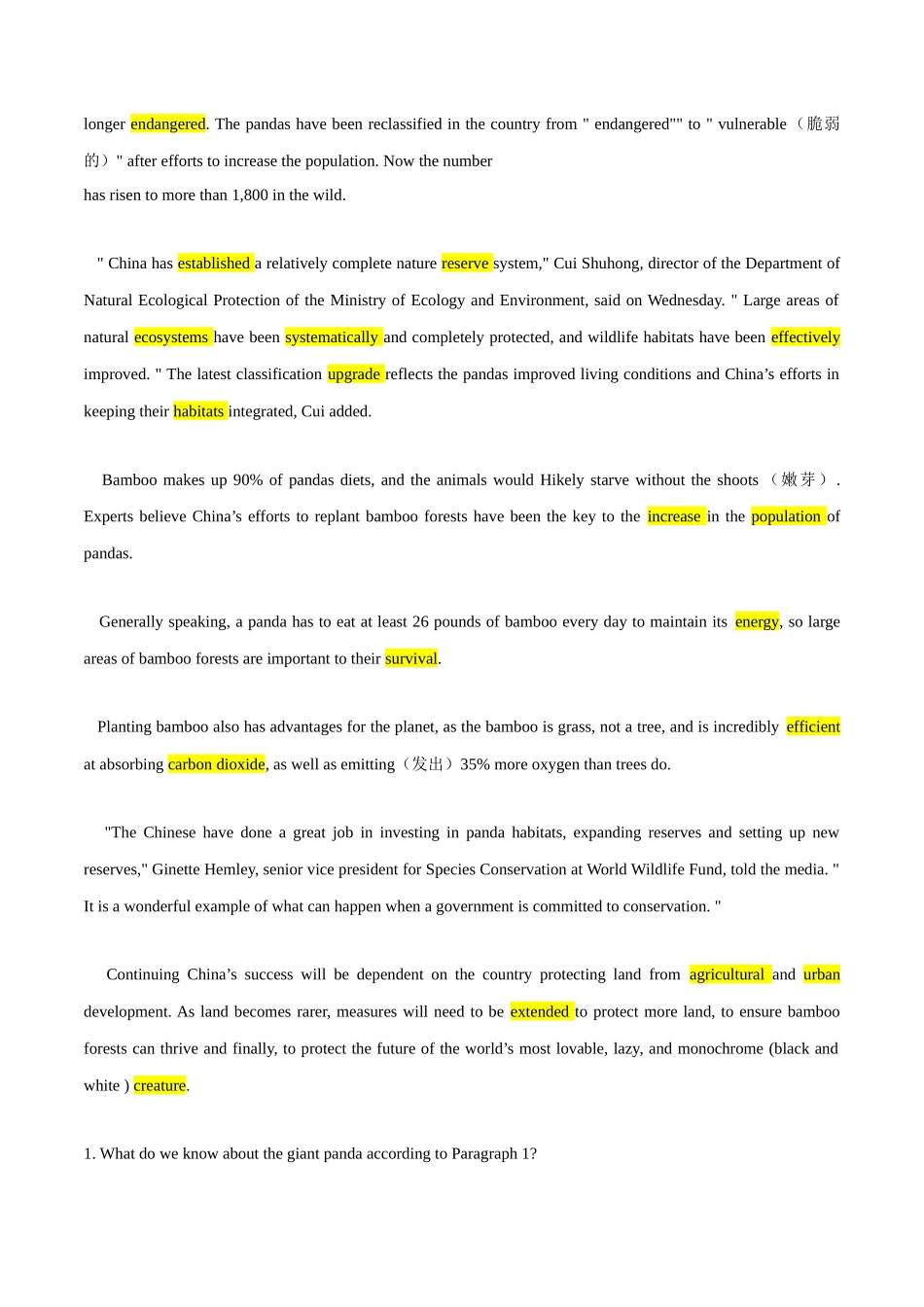 01【生态环保、自然灾害类】阅读理解10篇（原卷版）-高考英语快速提⾼阅读能⼒之⾼频主题词块速记.docx_第3页