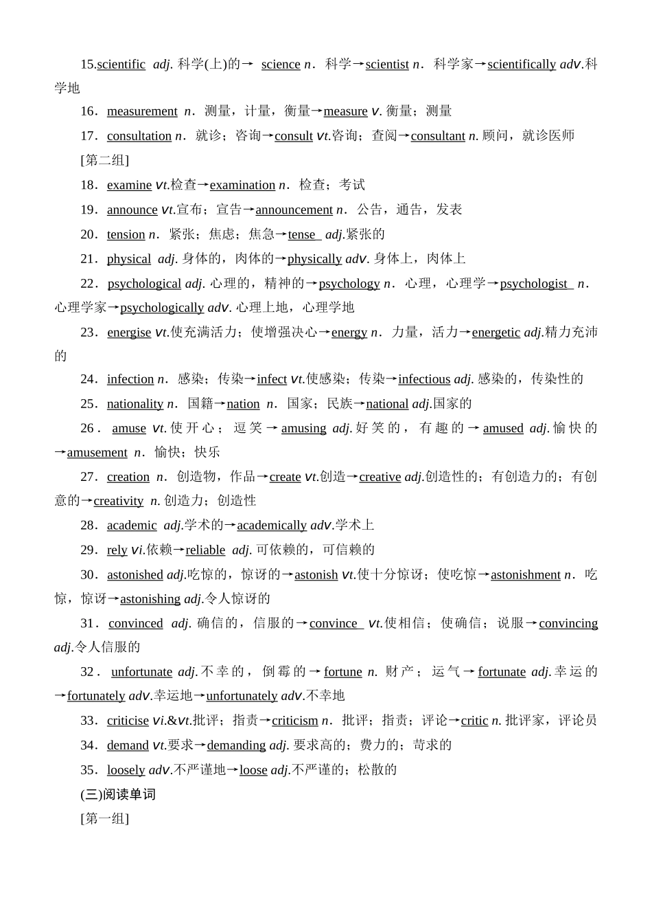 Unit 4 Humour（核心单词+词形转换+词汇精讲+熟词新意+写作迁移）解析版.docx_第3页