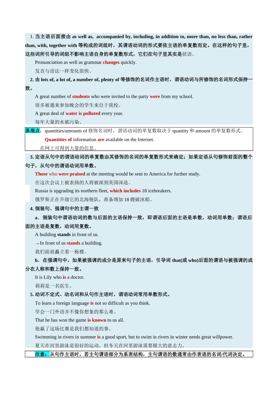考点10 主谓一致 （核心考点精讲精练）-（新高考通用）（教师版）.docx_第3页