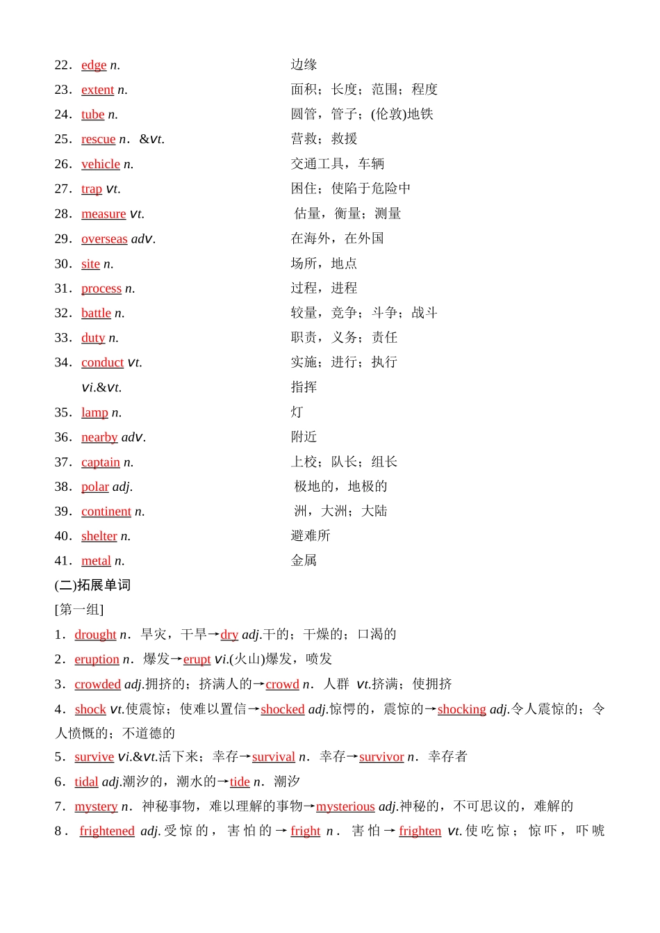 Unit 5 Humans and nature（核心单词+词形转换+词汇精讲+熟词新意+写作迁移）-年高三一轮名校培优筑基复习方案(北师大2019) 解析版.docx_第2页